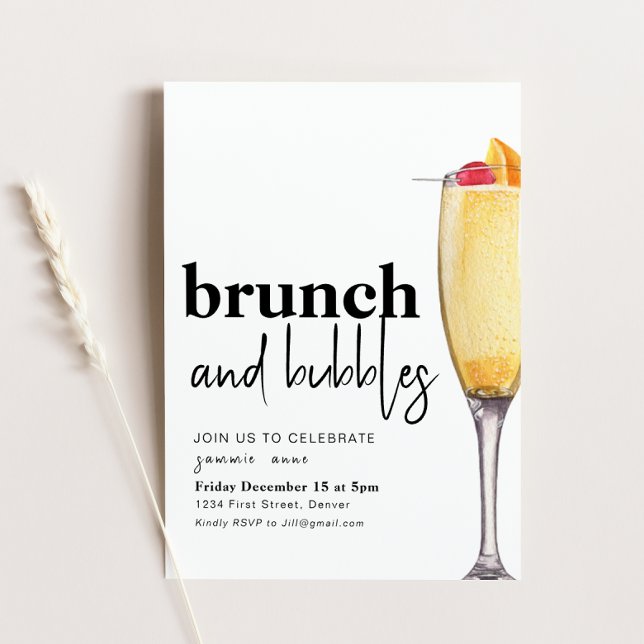 Plantilla de invitación para fiesta de brunch y bu (Subido por el creador)
