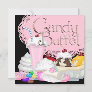 Plantilla de invitación para fiesta de buffet de d