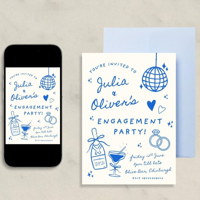 Plantilla de invitación para fiesta de compromiso, (Subido por el creador)