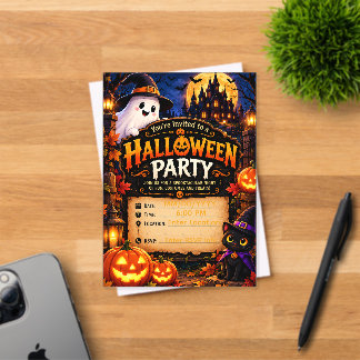Plantilla de invitación para fiesta de Halloween a