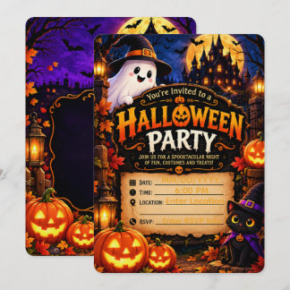 Plantilla de invitación para fiesta de Halloween a