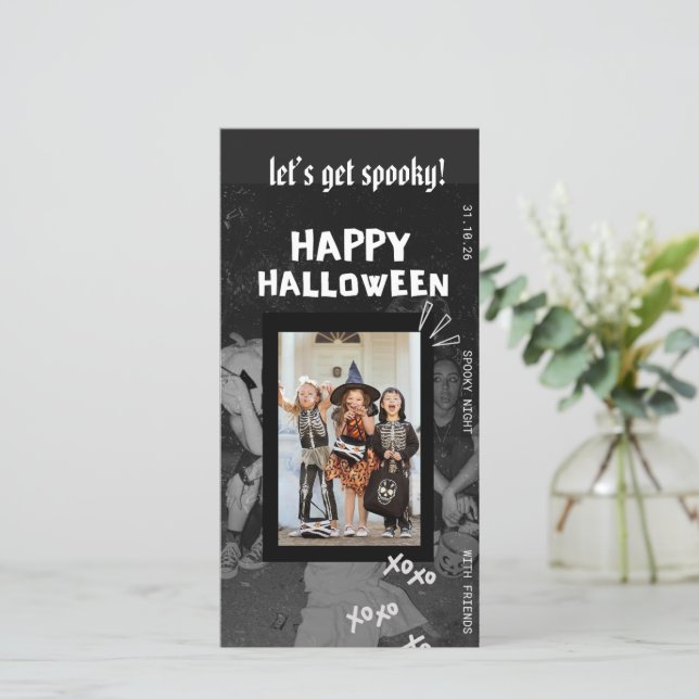 Plantilla de invitación para fiesta de Halloween d (Anverso de pie)