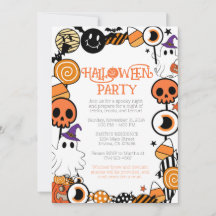 Plantilla de invitación para fiesta de Halloween e