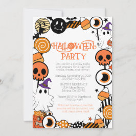 Plantilla de invitación para fiesta de Halloween e