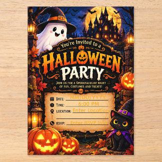 Plantilla de invitación para fiesta de Halloween l