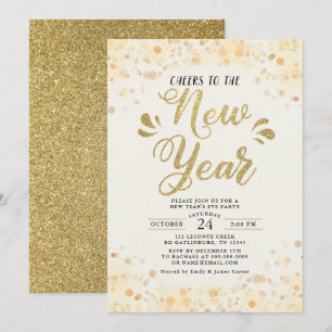 Plantilla de Invitación para Fiesta de Nochevieja