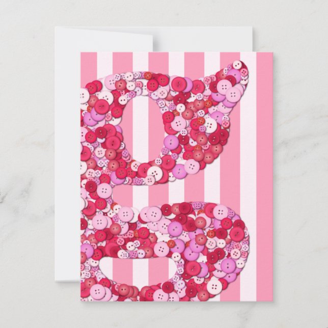 Plantilla de Invitación para niñas bebés (Anverso)