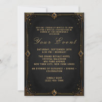 Plantilla de Invitación para Noche de Gala de Lujo