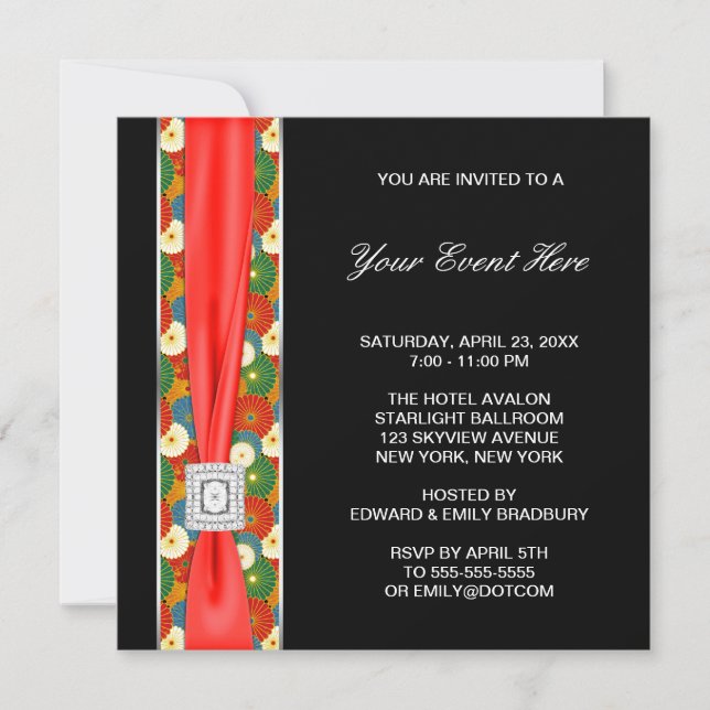 Plantilla de invitación para todas las ocasiones N (Anverso)