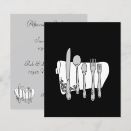 Plantilla de invitación personalizada de cuberterí