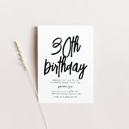 Plantilla de invitación simple para cumpleaños núm