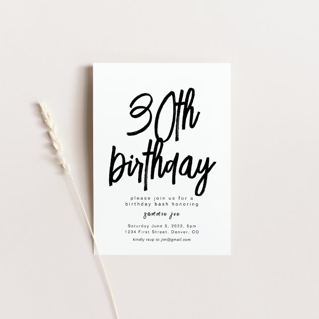 Plantilla de invitación simple para cumpleaños núm (Subido por el creador)