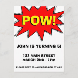 Plantilla de invitación temática de libro de histo