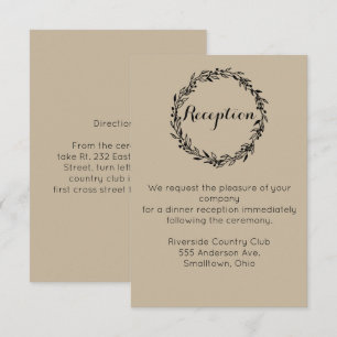 Plantilla de invitación y dirección de boda