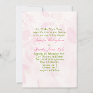 Plantilla de invitaciones a bodas de fondo floral