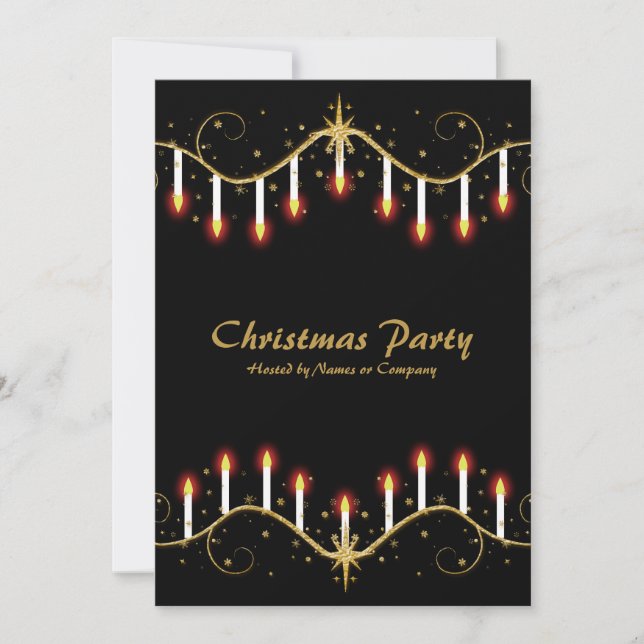 Plantilla de invitaciones a fiestas de Navidades v (Anverso)