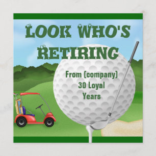PLANTILLA DE Invitaciones a Jubilación de Golf
