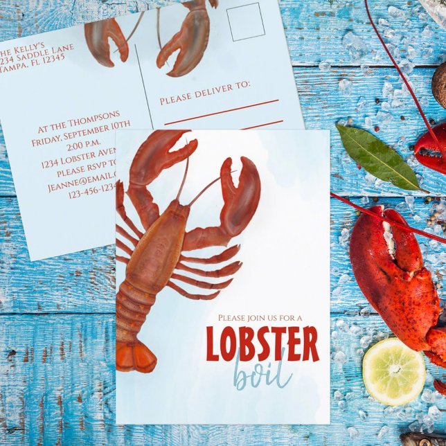 Plantilla de invitaciones a la fiesta de boil rojo (Subido por el creador)