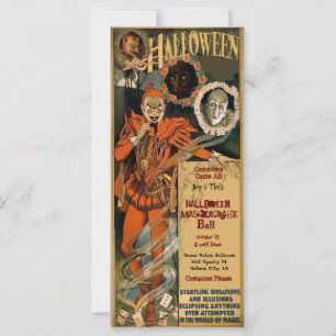 Plantilla de invitaciones a la mascarada de Hallow