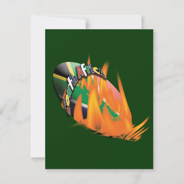 Plantilla de invitaciones a rugby sudafricano (Anverso)