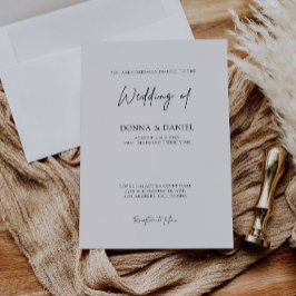 Plantilla de invitaciones de boda moderna