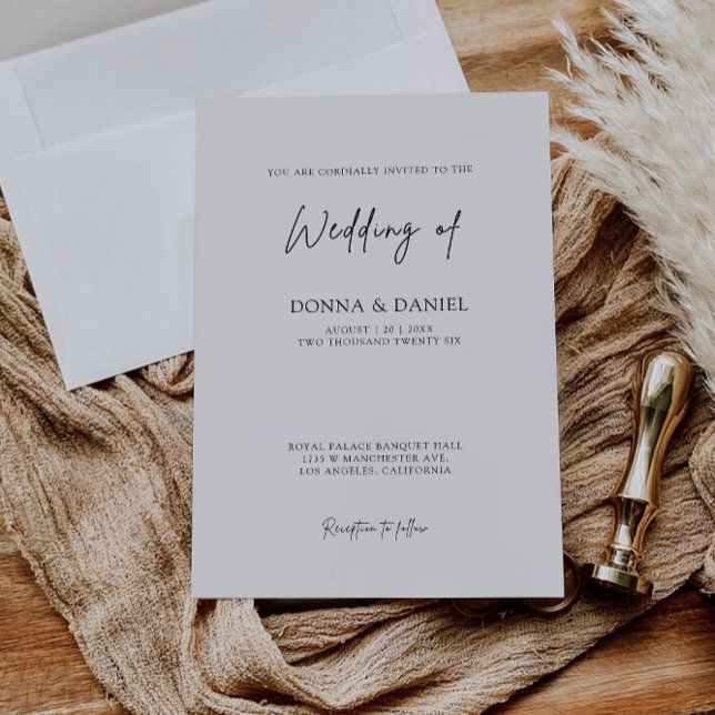 Plantilla de invitaciones de boda moderna (Modern Wedding Invites Template)