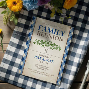 Plantilla de Invitaciones para Reunión Familiar
