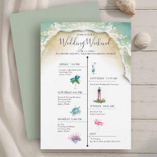 Plantilla de Itinerario de Boda de Destino Faro