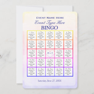 Plantilla de juego de Bingo