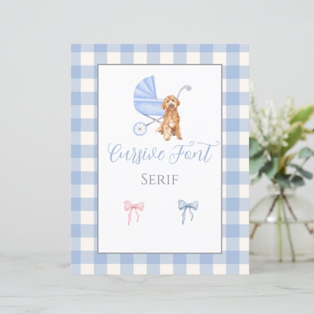 Plantilla de juego de Personalizable de Baby Showe (Anverso de pie)