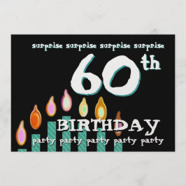 Plantilla de la 60ª SORPRESA invitación a fiesta d