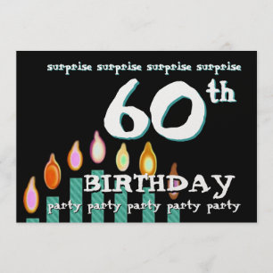 Plantilla de la 60ª SORPRESA invitación a fiesta d