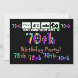 Plantilla de la 70ª SORPRESA fiesta de cumpleaños