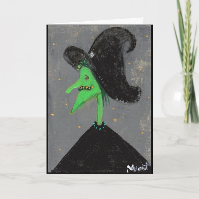 Plantilla de la bruja de Halloween (Anverso)