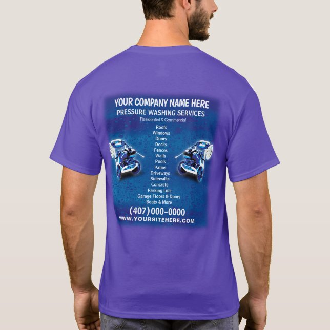 Plantilla de la camiseta de lavado con corriente a (Reverso)