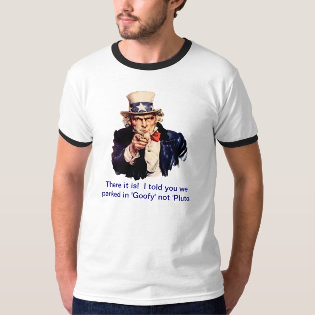 Plantilla de la camiseta del subtítulo del tío Sam (Anverso)