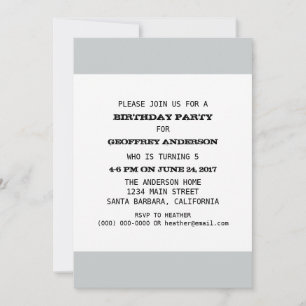 Plantilla de la fiesta de cumpleaños del niño