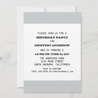 Plantilla de la fiesta de cumpleaños del niño