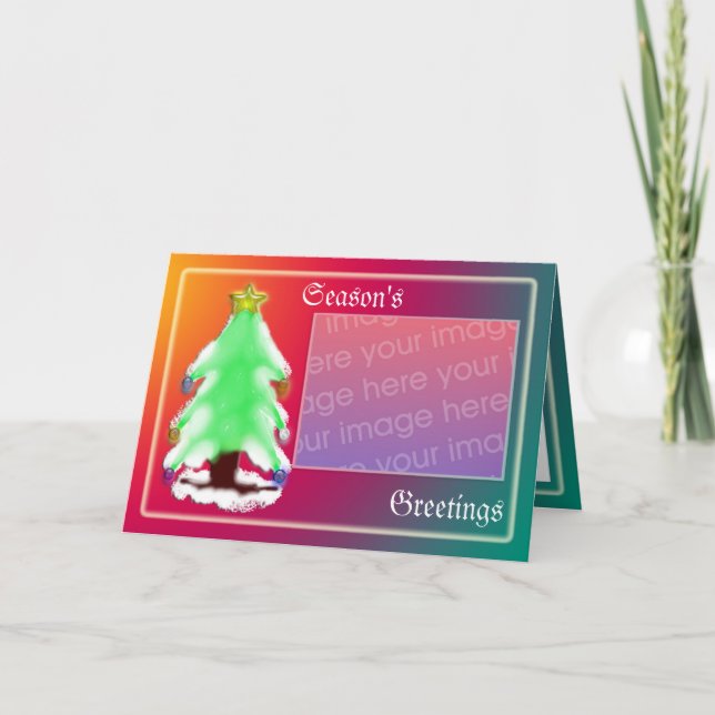 Plantilla de la foto del navidad (Anverso)