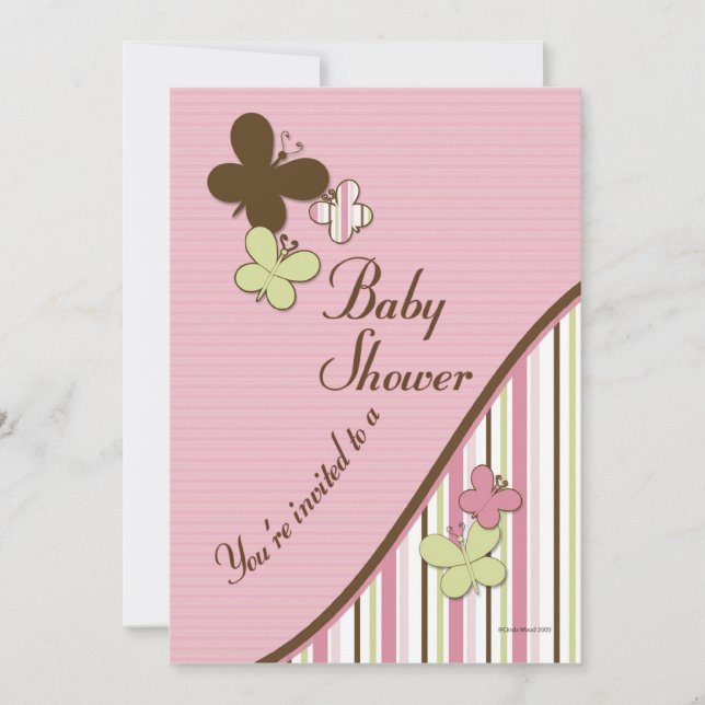 Plantilla de la invitación de Baby Shower de la (Anverso)