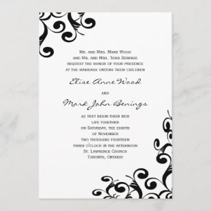 Plantilla de la invitación de la boda