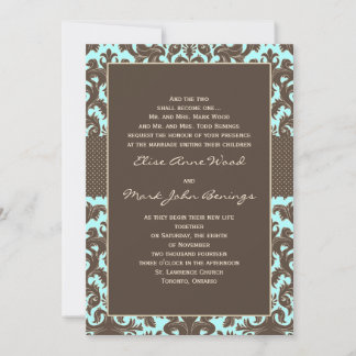 Plantilla de la invitación de la boda