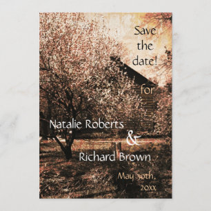 Plantilla de la invitación del boda del país