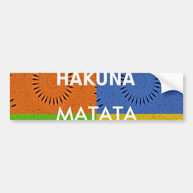 Plantilla de la pegatina de parachoques Hakuna Mat (Frente)