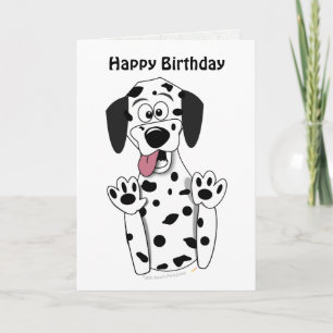 Plantilla de la tarjeta de cumpleaños de perro de