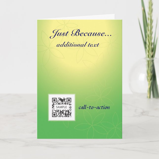 Plantilla de la tarjeta de felicitación apenas (Anverso)