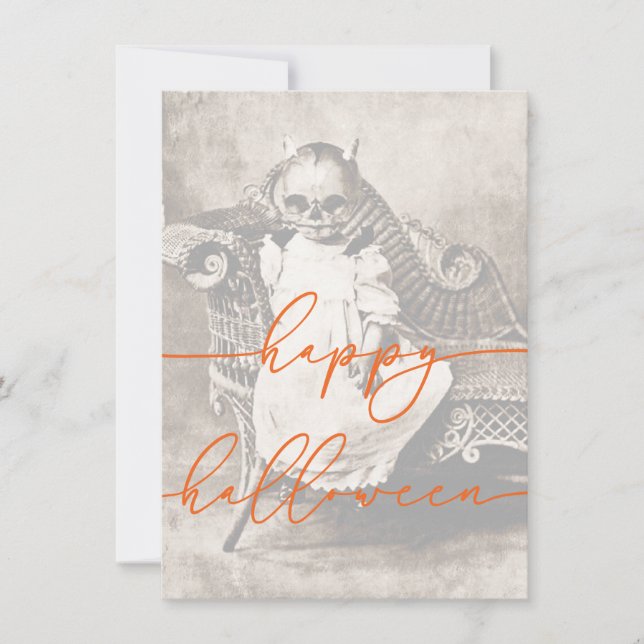 Plantilla de la tarjeta de Halloween de fantasía (Anverso)