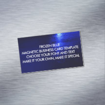 PLANTILLA DE LA TARJETA DE NEGOCIO AZUL CONGELADA