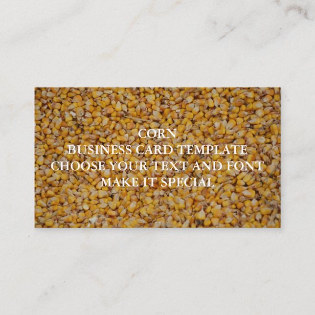 PLANTILLA DE LA TARJETA DE NEGOCIO DE CORN (Anverso)