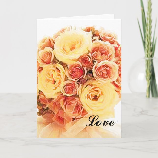 Plantilla de la tarjeta de notas de Bouquet para e (Anverso)